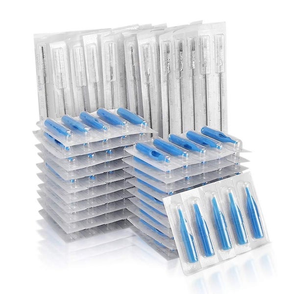 200 Pieces Pre-sterilized Individually Wrapped Tattoo Needles Nozzle Tip Set Carousel 1