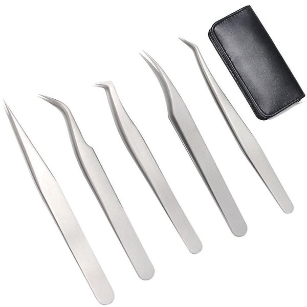 Professional Eyelash Tweezers Set Of 2 Stainless Steel Eyelash Tweezers For Eyel Carousel 1