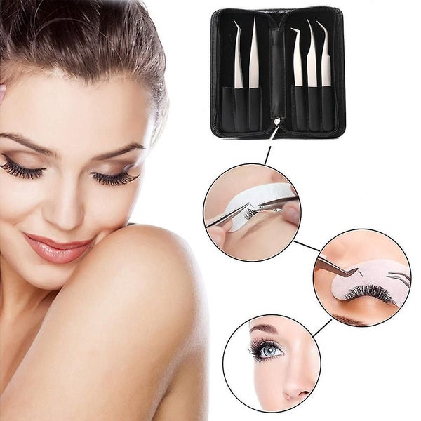 Professional Eyelash Tweezers Set Of 2 Stainless Steel Eyelash Tweezers For Eyel Carousel 2