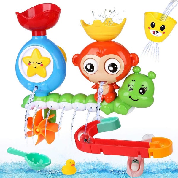 Bath Toys For Baby Kids Water Shower Bathtub Toys With Bau Puzzle Car Race Track Carousel 2