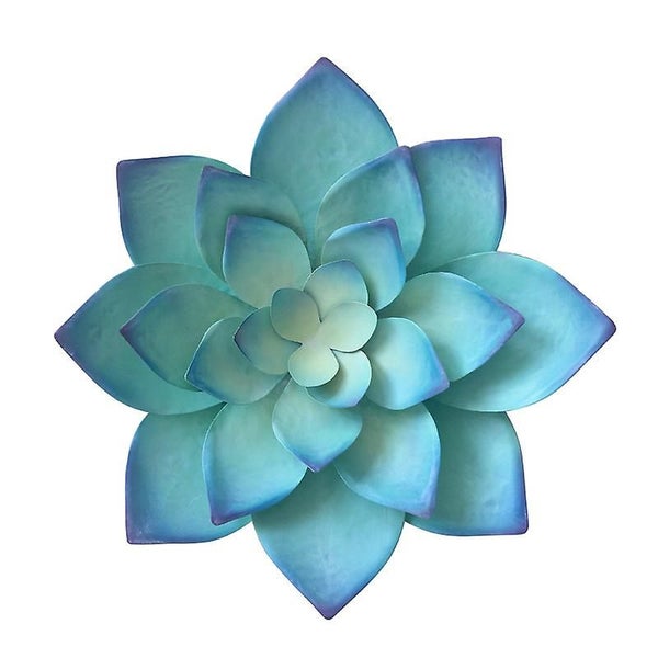 Large Metal Wall Decor, 13 In Iron Succulent Flower Art Style Hanging For Indoor Carousel 1