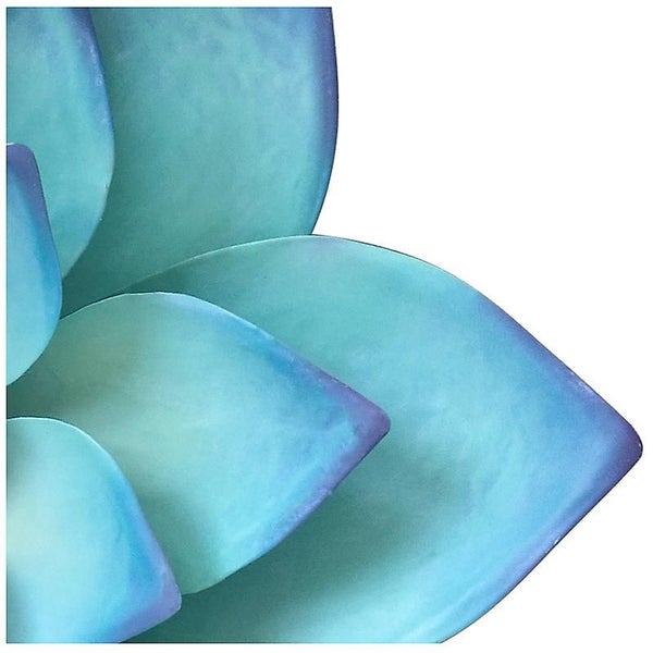 Large Metal Wall Decor, 13 In Iron Succulent Flower Art Style Hanging For Indoor Carousel 5