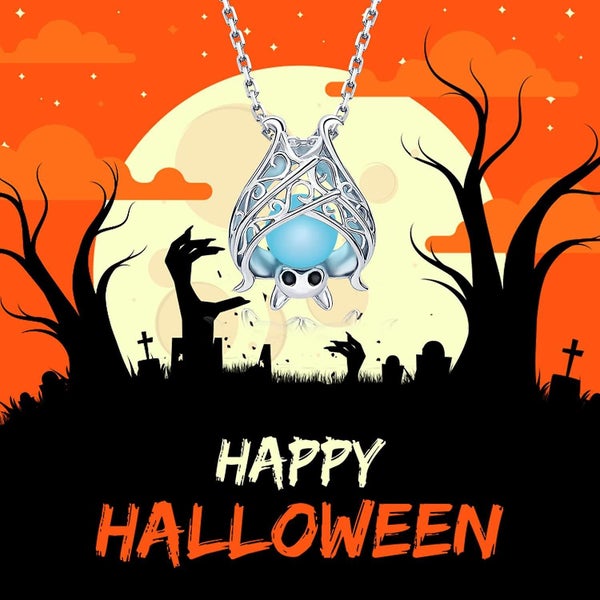 Bat Necklace Earrings Bracelet Cute Animal Glowing In The Dark Halloween Jewelry Carousel 5