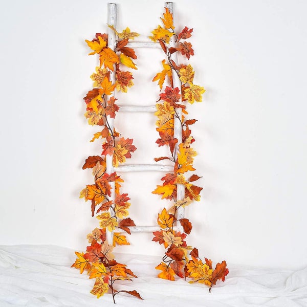 Fall Maple Leaf Garland Artificial Maple Garland, Autumn Party Hanging Carousel 5