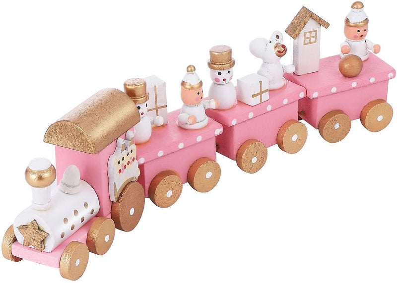 Christmas Wooden Train Rail Winter Wonderland Train Mini Train Decor Set For Chr Carousel 1