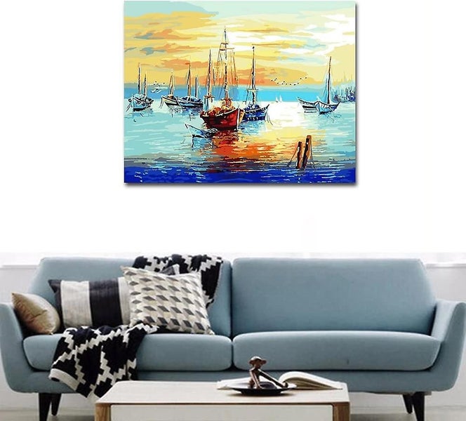 Diy Oil Painting, Frameless, Paint By Number Kits With Brushes And Acrylic Paint Carousel 4