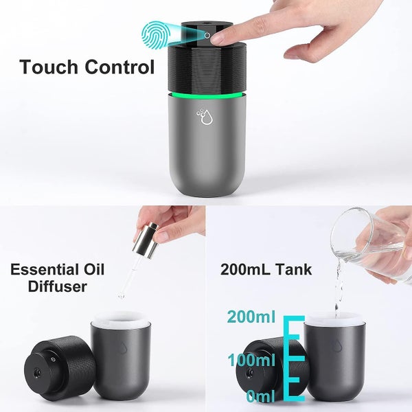 Car Diffuser Car Humidifier, Usb Essential Oil Diffusers 200ml Big Capacity Arom Carousel 5