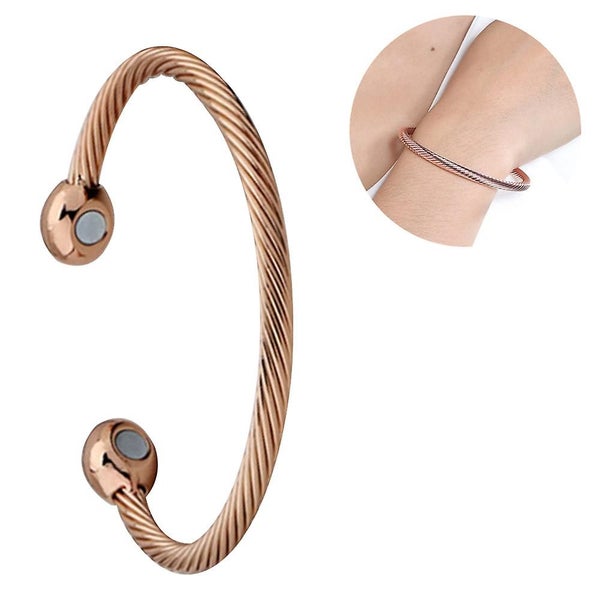 Magnetic Copper Bracelet Therapy Arthritis Pain Relief Bangle Magnetic Bracelet Carousel 1