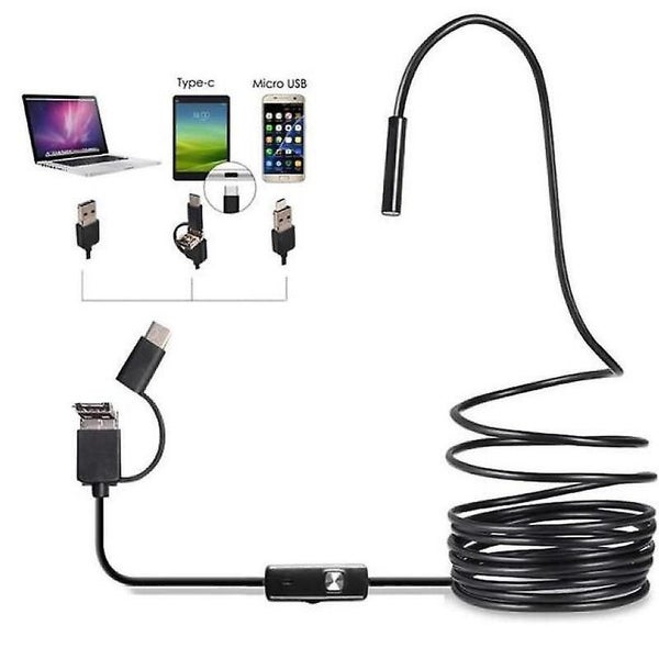 Lightswim Endoskop 3 In 1 Usb/micro Usb/typ C 1200p Inspektionskamera 2,0 Megapi Carousel 1
