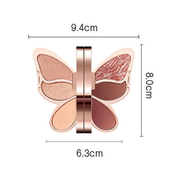 6 Colors Eyeshadow Palette Butterfly Makeup Palette,butterfly Shape Eyeshadow Pa Carousel 2