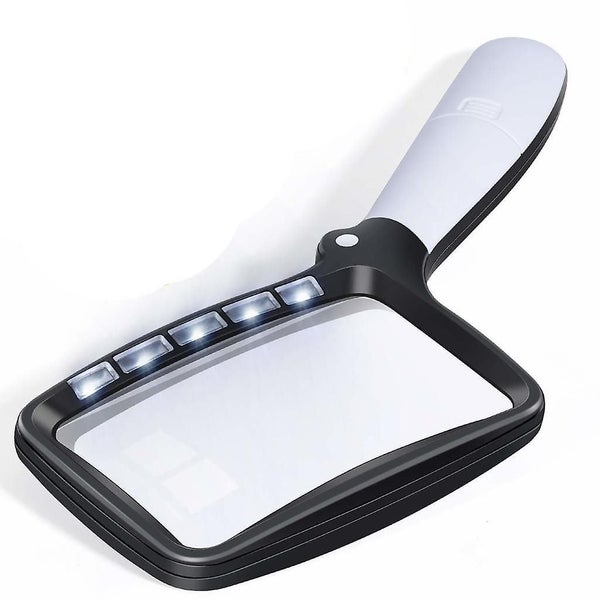 Foldable Reading Magnifier Large Led Magnifier With Light 2-fold Handheld Magnif Carousel 1