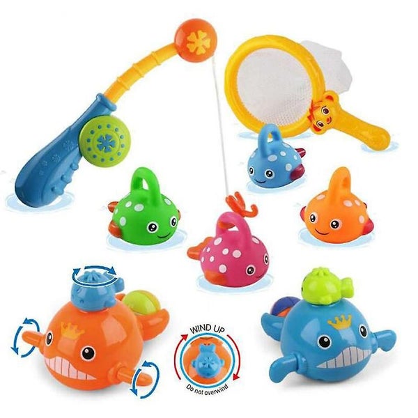 Baby Bath Toys, Fishing Bathtub Toy Set With Fishing Rod And Fishing Net, Swimmi Carousel 1