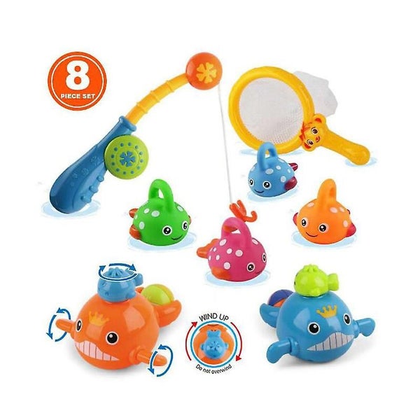Baby Bath Toys, Fishing Bathtub Toy Set With Fishing Rod And Fishing Net, Swimmi Carousel 2