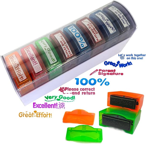 Self-inking Teacher Stamps For Grading Teacher Good Job Stamp For Classroom Pare Carousel 1