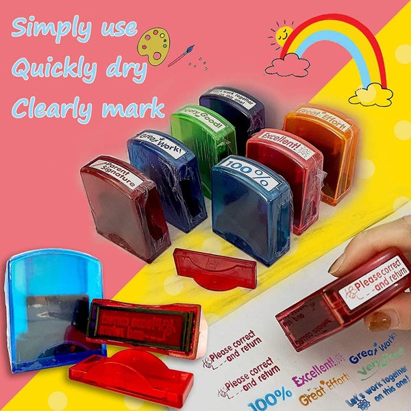 Self-inking Teacher Stamps For Grading Teacher Good Job Stamp For Classroom Pare Carousel 4