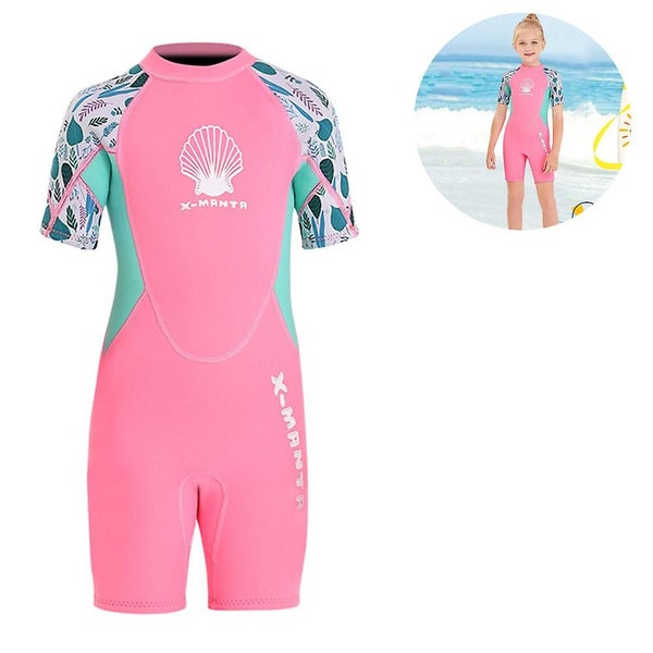 Compatible Wetsuit Kids Shorty Thermal Diving Swimsuit For Girls Boys Youth Tee Carousel 2
