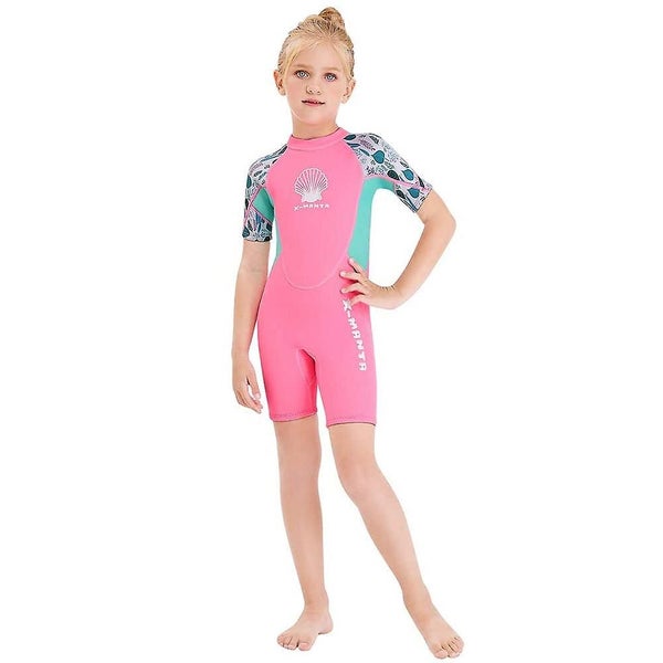 Compatible Wetsuit Kids Shorty Thermal Diving Swimsuit For Girls Boys Youth Tee Carousel 4