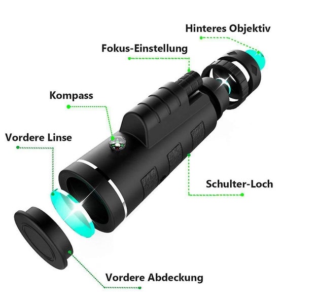 Monocular Telescope, High Power Monocular Scope Waterproof Monoculars With Phone Carousel 4