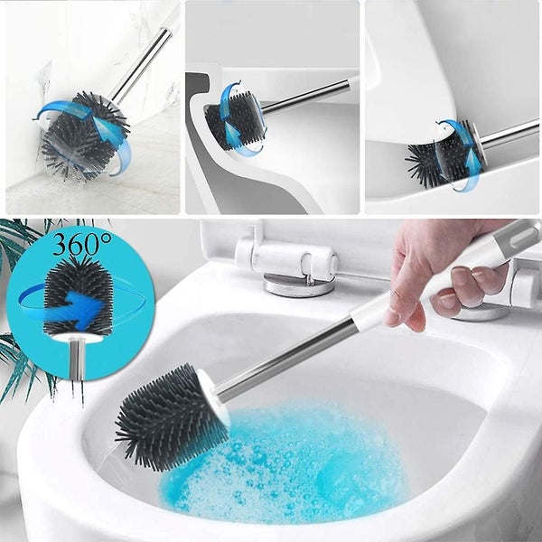 Bathroom Toilet Brush And Holder Set, Toilet Bowl Cleaner Brush Carousel 5