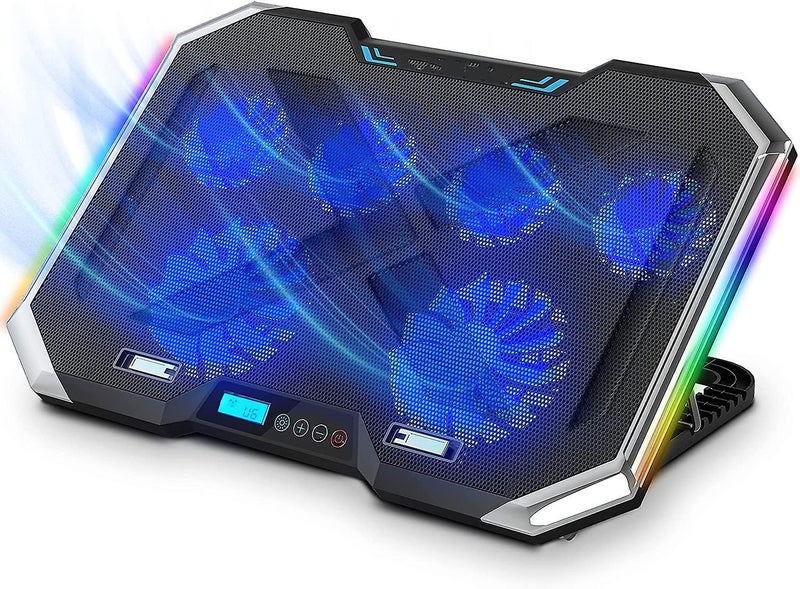 Laptop Cooling Pad With 6 Quiet Fans, Laptop Cooler Adjustable Height Prevent Ov Carousel 1