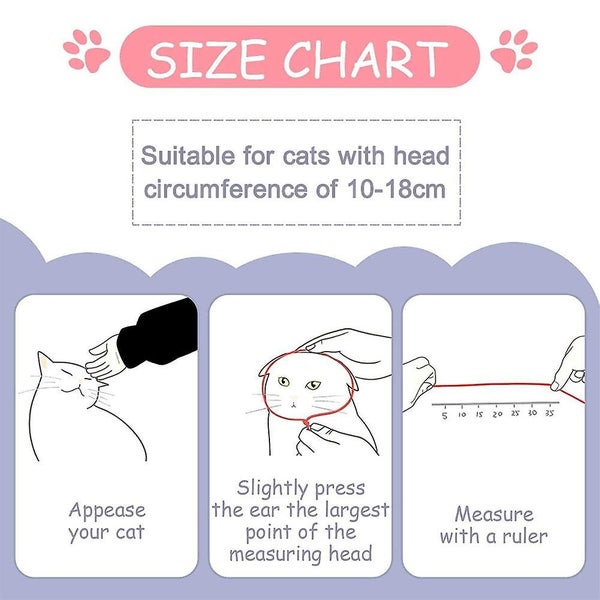 Cat Recovery Collar, Soft Pet Collar Adjustable Protective Wound Healing Collar Carousel 5