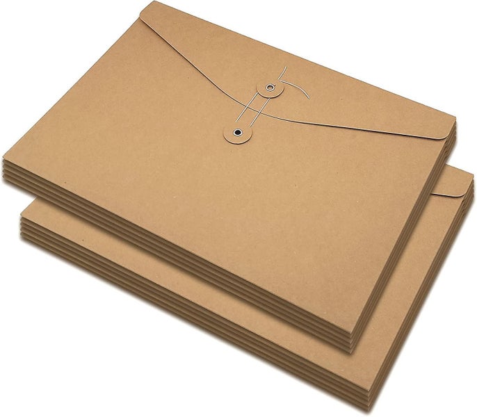10 Pcs A4 Kraft String Envelope File Folders Organizer For Projects | Contracts Carousel 2