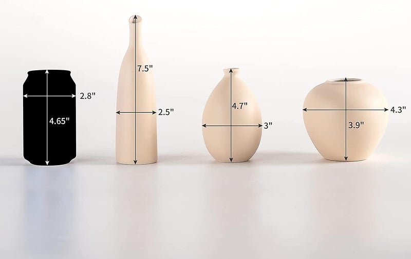 Ceramic Vase Set Of 3, Small Flower Vases For Rustic Home Decor, Modern Farmhous Carousel 2
