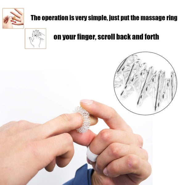 Spiky Sensory Finger Rings, Spiky Finger Ring/acupressure Ring Set Carousel 5