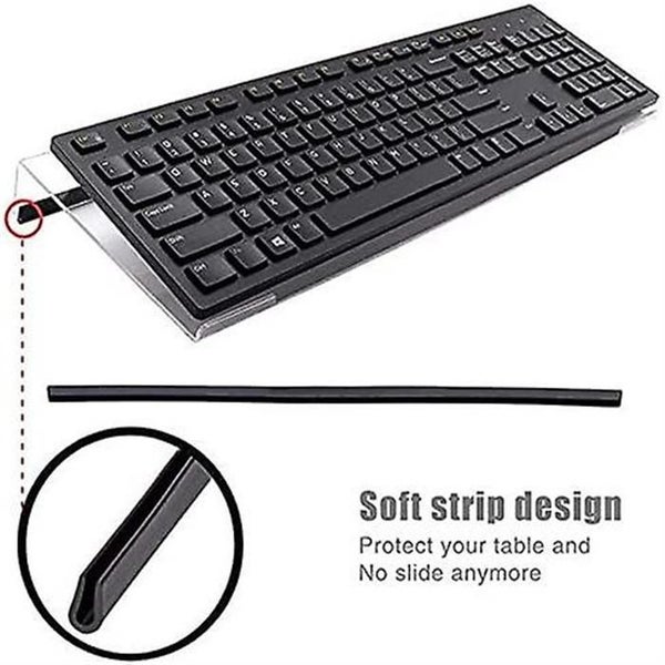 Computer Keyboard Stand-clear Acrylic Keyboard Tray With Rubber Stripticker Acry Carousel 2