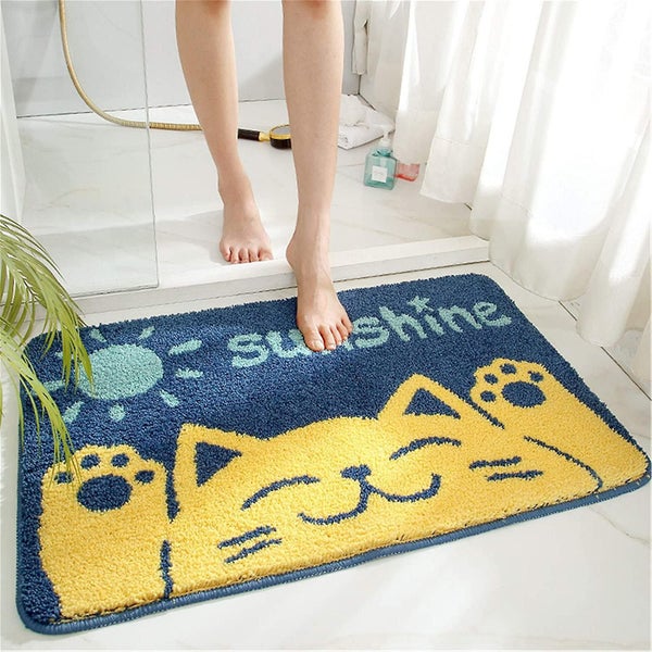 Cute Bathroom Rugs Mats,non-slip Extra Soft Microfiber Washable Water Absorbent Carousel 1