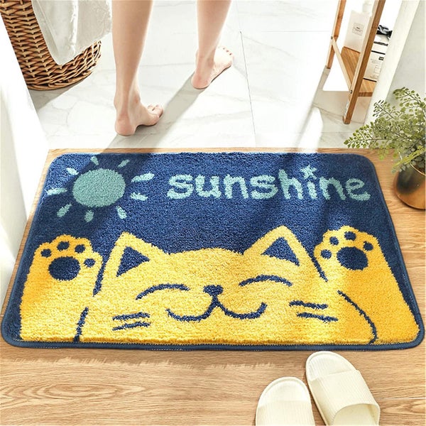 Cute Bathroom Rugs Mats,non-slip Extra Soft Microfiber Washable Water Absorbent Carousel 2