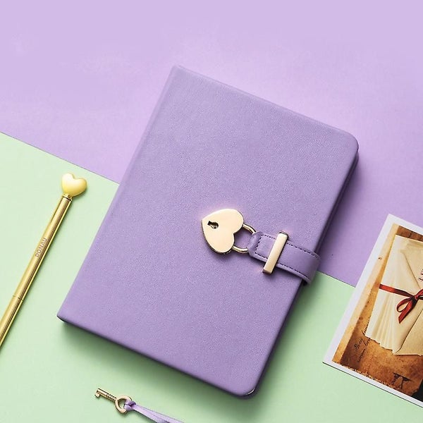 Secret Diary With Heart Lock- Girls & Women Undated Diary With Lock For Writing, Carousel 1