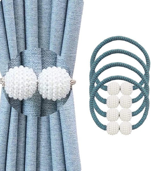 4 Pack Magnetic Curtain Tiebacks Convenient Drape Tie Backs Weave Holder For Win Carousel 1