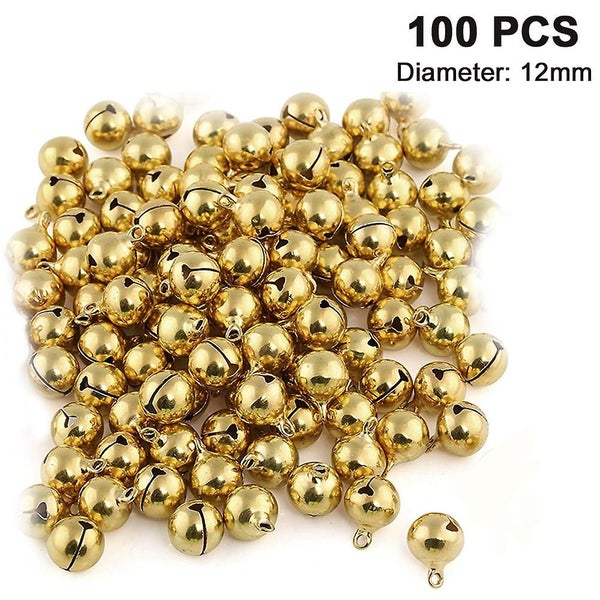 100 Pieces Metal Decorative Bellcraft Bells, Diy Bells For Wreath, Holiday Home Carousel 1