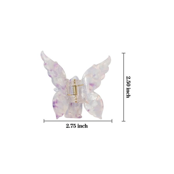 Acetate Butterfly Pattern Big Claw Clips 4pcs Women's Hair Clips Transparent Col Carousel 2