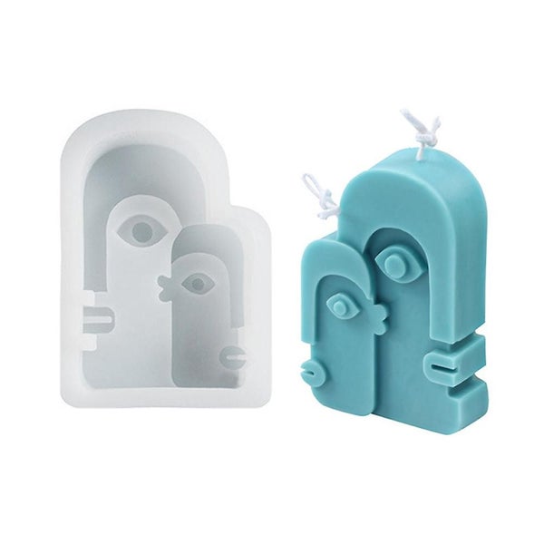 Abstract Art Human Face Candle Mold, Candle Molds For Candle Making, Silicone St Carousel 2