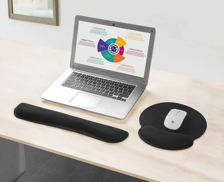 Premium Memory Foam Keyboard And Mouse Wrist Rest Pads Set- For Comfortable Typi Carousel 2