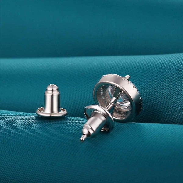 3 Pairs Of Earrings Fastened On The Back, Hypoallergenic, Secure Locking On The Carousel 3