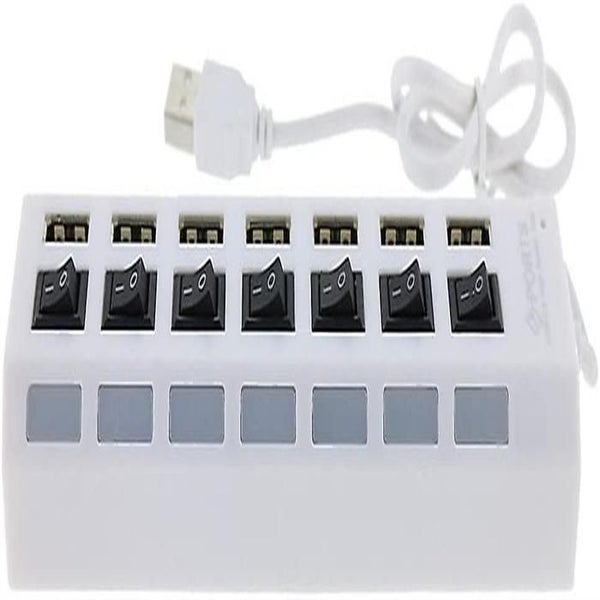 High-speed Usb2.0 Hub With 7 Usb Ports And Blue Led Indicator Carousel 1