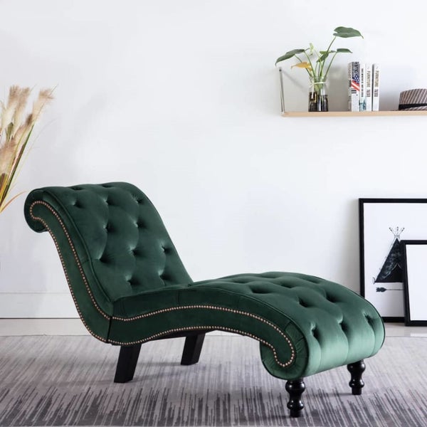 Chaise Lounge Green Velvet Xanlob Carousel 1