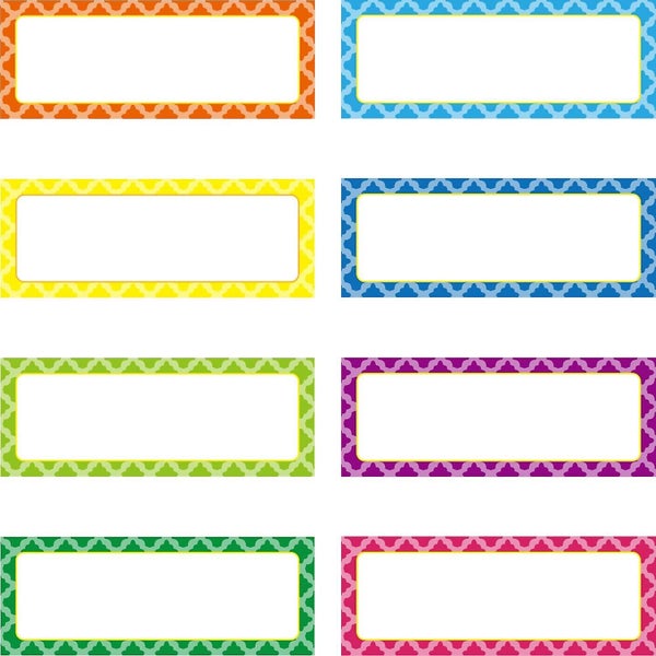 40 Pieces Magnetic Dry Erase Labels 3 X 1.2 Inch Name Plate Labels Writable Flex Carousel 1