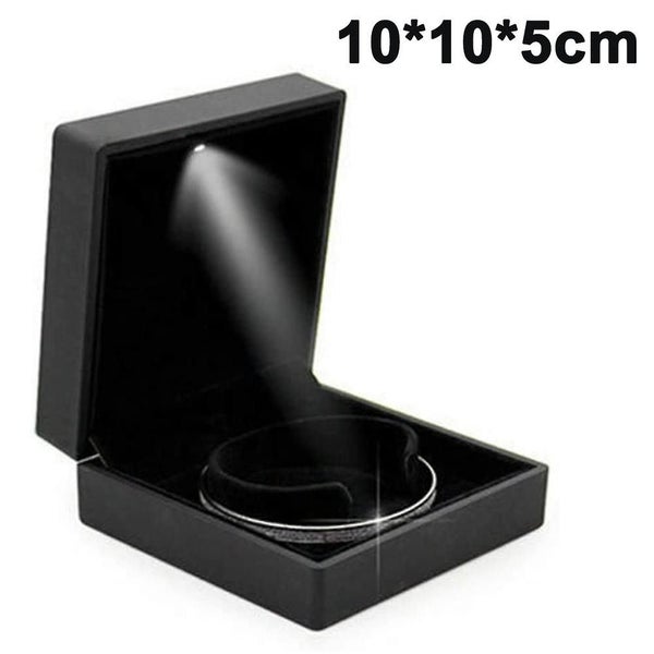 Led Light Ring Box, Fashionable Led Illuminated Ring Storage Jewelry Box Carousel 1