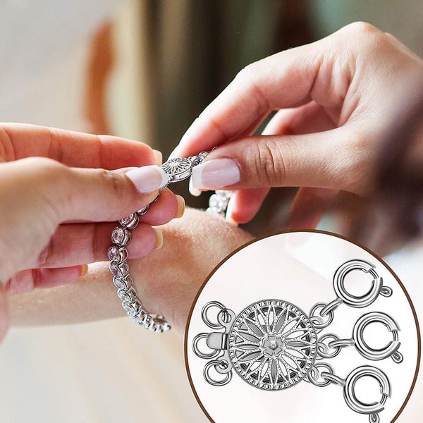 Slide Clasp Lock Necklace Layering Clasp 3 Layered Necklace Clasps Jewelry Brace Carousel 5