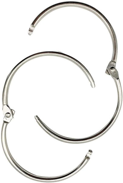 2 Inch (15 Pack) Loose Leaf Binder Rings, Nickel Plated Steel Binder Rings,keych Carousel 2