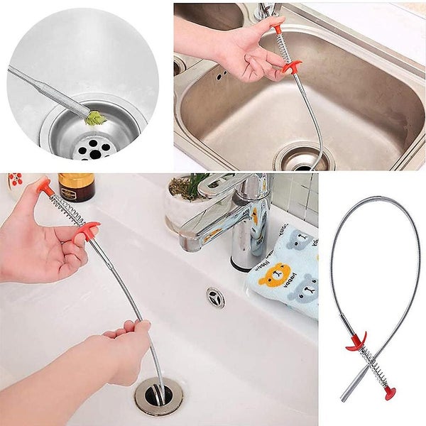 Sink Drain Unblocker Tool, Hair Remover Multifunctional Combination Carousel 2