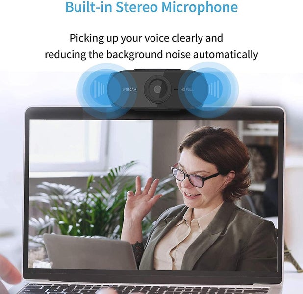 1080p Webcam With Microphone Full Hd Multi-compatible Webcam Mics Streaming Web Carousel 2