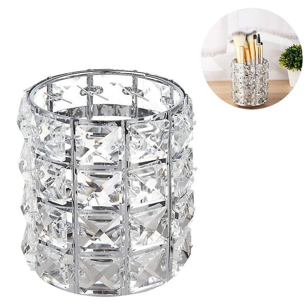 Crystal Cosmetic Display Organizer, Makeup Brush Holder And Jewelry Carousel 1