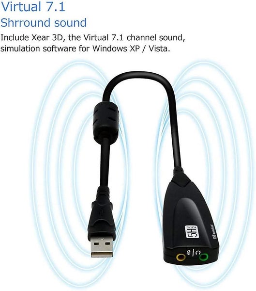 5h External Usb Sound Card Audio Adapter External Stereo Sound Card Mini Headpho Carousel 5