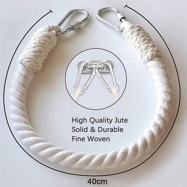 Compatible Jute Rope Toilet Paper Holder, Industrial Wall-mounted Towel Rack Carousel 4