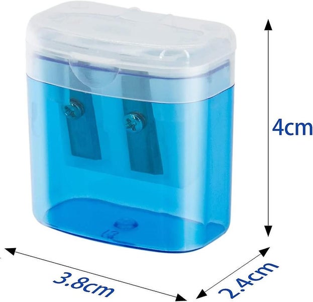 12 Pack 2 Holes Small Manual Pencil Sharpener With Lid,for Kids,school64222619967362113